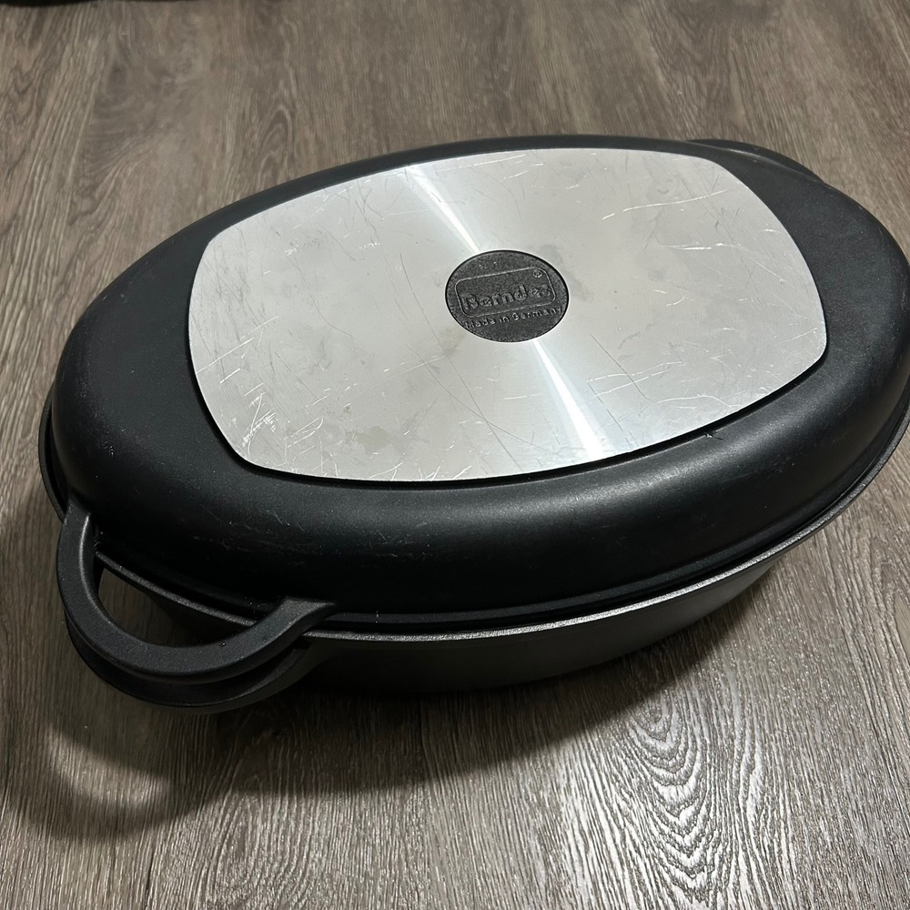 Berndes Oval Roaster Dutch Oven 15 Inch Black Cast Aluminum Made in Germany